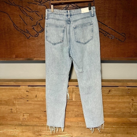 PAIGE Noella Straight Leg Raw Hem Denim Jeans (Doretta Destructed), 27 - Picture 2 of 7